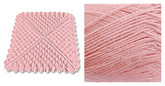 (100% Acrylic) SALMON - Embossed Foliage Reversible Blanket YARN KIT